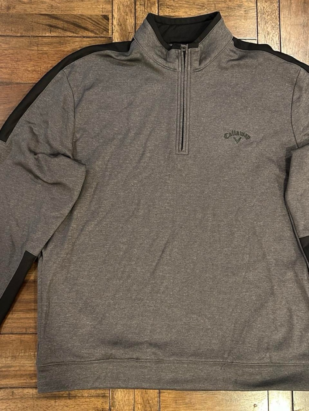 Callaway Men's Gray and Black Half-Zip Performance Pullover